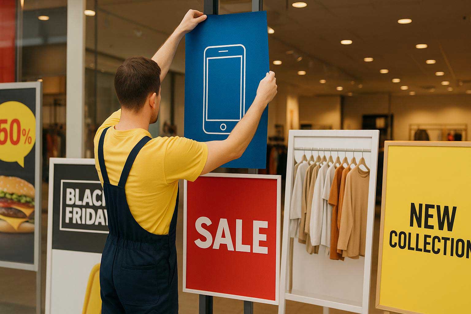 Allestimenti Pubblicitari a Roma e Fiumicino per negozi ed attività commerciali